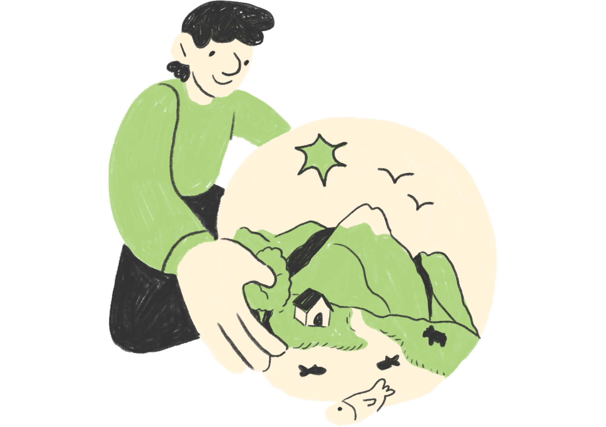 Gardener at work
